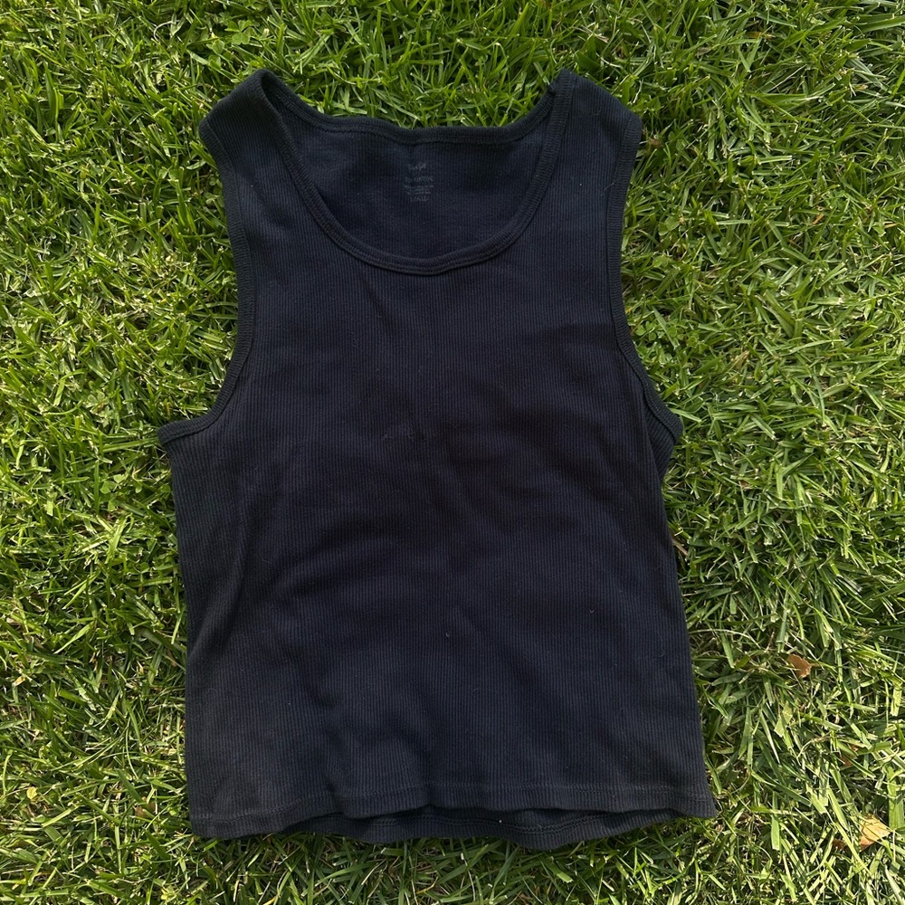 Brandy Melville Navy Blue Ribbed Tank